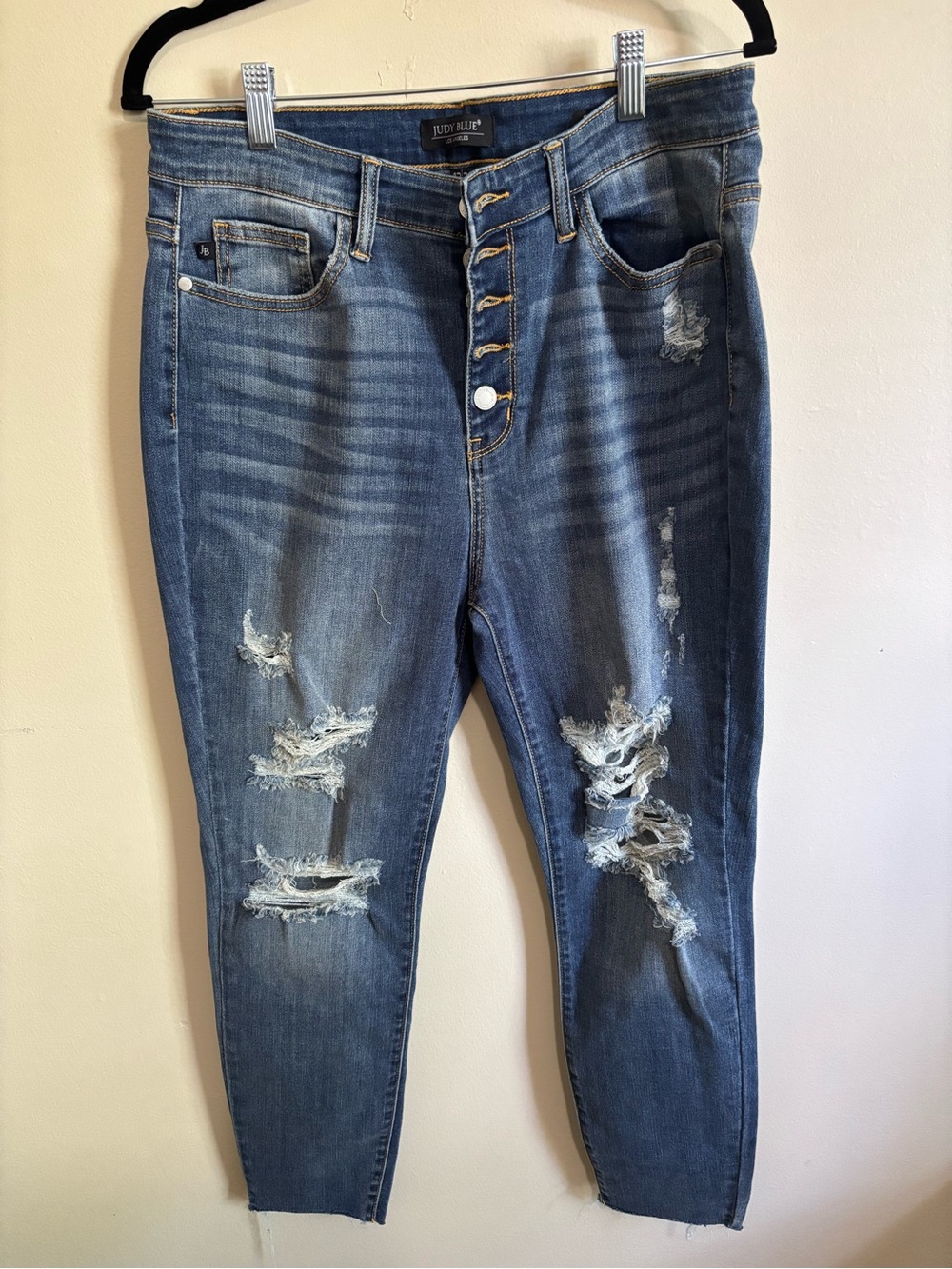 Judy Blue Women's High-Rise Distressed Skinny Jeans - Picture 8 of 10